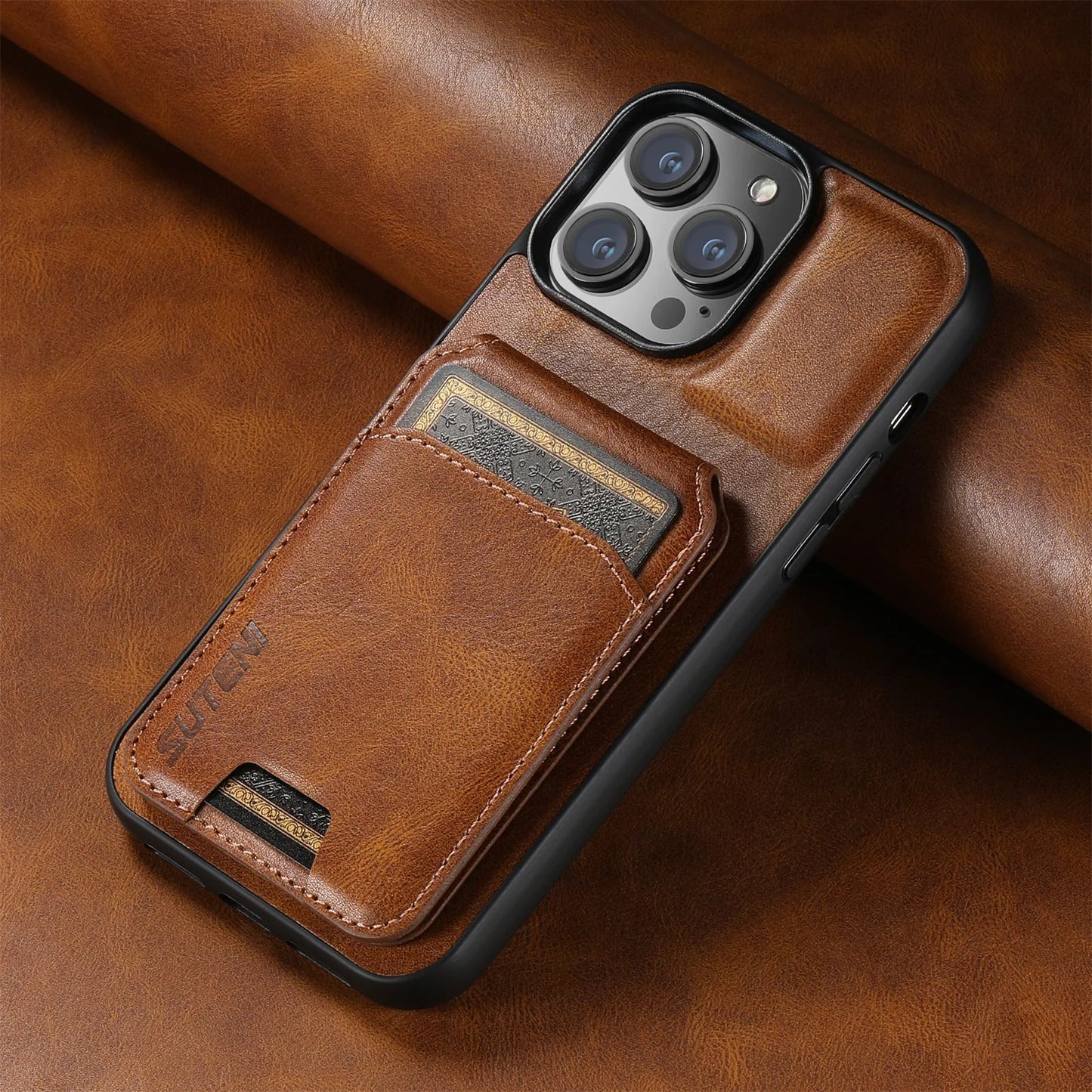 CardGuard Leather Phone Case Funda de cuero para teléfono CardGuard