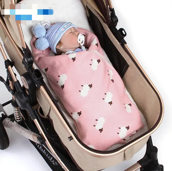 Manta de piel de oveja para bebé y funda cortavientos